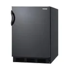 image of Summit FF7BKBI 24" Built-in or Freestanding Undercounter Refrigerator in Black, 5.5 cu. ft.