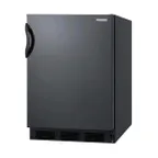 image of Summit FF7BKBIADA 24" Built-in or Freestanding Undercounter Refrigerator in Black, ADA Compliant, 5.5 cu. ft.