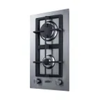 image of Summit GCJ2SSLP 12" Bulit-In LP Gas CookTop with (2) Burners, Stainless Steel Surface, 13.400 BTU