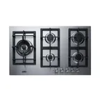 image of Summit GCJ536SS 34" Built-In Gas Cooktop/Hotplate with (5) Burners, Stainless Steel Surface, 40.700 BTU