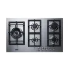 image of Summit GCJ536SSLP 34" Built-In LP Gas Cooktop/Hotplate with (5) Burners, Stainless Steel Surface, 40.700 BTU