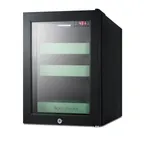 image of Summit LX114LG 13-3/4" Compact BeautiFridge Cosmetics Refrigerator, Spring Mint Shelves, 0.85 cu.ft