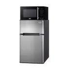 image of Summit MRF34BSSA 19" Breast Milk Refrigerator & Freezer w/ Microwave, Black, 2.4 cu. ft.