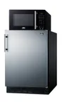 image of Summit MRF6BK2SSA 23.63" Breast Milk Refrigerator w/ Microwave, Black, 5.8 cu. ft.