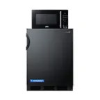 image of Summit MRF66BKA 23.63" Breast Milk Refrigerator & Freezer w/ Microwave, Black, 5.1 cu. ft.