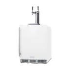 image of Summit SBC58WHBIADAWKDTWIN 24" White Wine Kegerator, 32", 2‑Tap Twin Tower, 5.5 Cu Ft, R600a, 115V