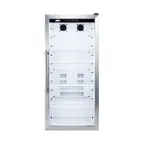 image of Summit SCR1006 Beverage Center with Locking Glass Door, in White, 9 cu.ft