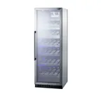 image of Summit SCR1401CHCSS 24" Glass Door Wine Refrigerator, Single Temperature, 35 Bottles