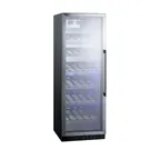 image of Summit SCR1401LHCH 24" Glass Door Wine Refrigerator, Single Temperature, 35 Bottles