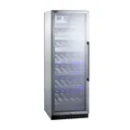 image of Summit SCR1401LHCHCSS 24" Glass Door Wine Refrigerator, Single Temperature, 35 Bottles