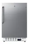 image of Summit SCR504SSTBADA 20" Undercounter Refrigerator in White, Stainless Steel Door, 3.3 cu. ft.