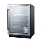 image of Summit SCR610BLCH 24" Glass Door Wine Refrigerator, Single Temperature, 20 Bottles