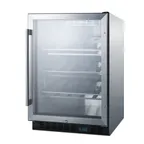 image of Summit SCR610BLCHCSS 24" Glass Door Wine Refrigerator, Single Temperature, 20 Bottles