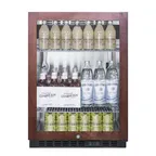 image of Summit SCR610BLPNR 24" Beverage Center w/ Glass Door, Black Exterior, 5 cu.ft
