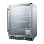 image of Summit SCR611GLOSCH 23" Glass Door Wine Refrigerator, Single Temperature, 20 Bottles