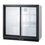 image of Summit SCR700BCSS Beverage Merchandiser, 7.4 cu ft, Stainless Steel, Two Sliding Glass Doors, 115V