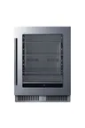 image of Summit SDHG2443 Glass Door Merchandiser Refrigerator, 3.5 cu.ft, Black Cabinet, Dimmable LED