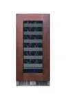 image of Summit SDHW1532PNR Wine Cellar, 15" Black, 1.8 Cu.ft, Glass Door, 6 Shelves, 41‑68°F Range
