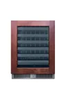 image of Summit SDHW2442PNR Wine Cooler 24" Wide, 1.8 cu.ft., Black, Glass, 6 Shelves, LED, 41‑68°F, Reversible