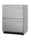image of Summit SP6DBS2D7 24" Built-in or Freestanding 2-Drawers Refrigerator in Stainless Steel, 3 cu. ft.