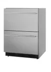 image of Summit SP6DBS2D7ADA 24" Built-in or Freestanding 2-Drawers Refrigerator in Stainless Steel, ADA Compliant, 3 cu. ft.