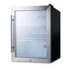 image of Summit SPR314LOS Glass Door Refrigerator, 2.1 cu ft, Black, R600a, LED Light, 115V Door with Lock
