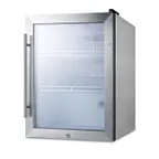 image of Summit SPR314LOSCSS 19" Countertop Refrigerator, 2.1 cu.ft, Stainless, Glass Door Lock, R600a, 115V
