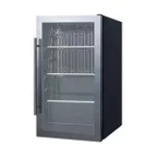 image of Summit SPR488BOSADA 19" Built-in Outdoor Glass Door Refrigerator in Black, ADA Compliant, 3.13 cu. ft.