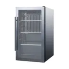 image of Summit SPR488BOSCSS 19" Built-in Outdoor Glass Door Refrigerator in Stainless Steel, 3.13 cu. ft.
