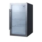 image of Summit SPR489OSADA Outdoor Beverage Center w/ Swing Glass Door, Black Exterior, 3.13 cu.ft