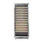 image of Summit SWC1127B 24" Glass Door Wine Refrigerator, Single Temperature, 127 Bottles