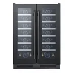 image of Summit SWC24GKS 23" Glass Door Wine Refrigerator, Dual Temperature, 42 Bottles