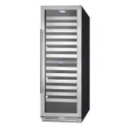 image of Summit SWCP2163 24" Glass Door Wine Refrigerator, Dual Temperature, 163 Bottles