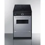 image of Summit TEM665BW Induction Smooth-Top Range, 24" W, 2.92 Cu.Ft. Oven Capacity
