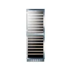 image of Summit SWC1875B 24" Glass Door Wine Refrigerator, Dual Temperature, 118 Bottles