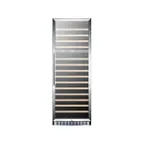 image of Summit SWC1966CSS 24" Glass Door Wine Refrigerator, Dual Temperature, 160 Bottles
