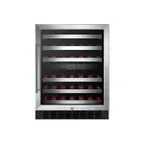 image of Summit SWC530BLBISTCSS 24" Glass Door Wine Refrigerator, Dual Temperature, 36 Bottles