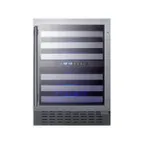 image of Summit SWC532BLBIST 24" Glass Door Wine Refrigerator, Dual Temperature, 46 Bottles