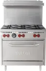 image of Vulcan SX36-6BN 36" Natural Gas Restaurant Range w/ (6) Open Burners, (1) Standard Oven, 198.000 BTU