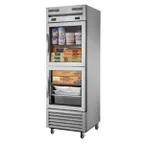 image of True T-23DT-G-HC~FGD01 27" 1-Section Reach-In Refrigerator Freezer Combo w/ 2 Half Glass Doors