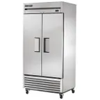 image of True T-35F-HC 39" Two Section Reach-In Freezer w/ 2 Solid Doors, Stainless Steel Front Aluminum Sides
