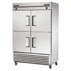 image of True T-49DT-4-HC 54" 2-Section Reach-In Refrigerator/Freezer Combo w/ 4 Half Solid Doors