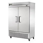 image of True T-49F-HC 54" Two Section Reach-In Freezer w/ 2 Solid Doors, Stainless Steel Front Aluminum Sides