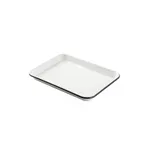 image of TableCraft Products 10347 - 1/4 Sheet Pan, 13" x 9-1/2" x 1-1/8", Enamel with Black Rim, Finish