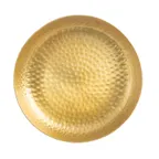 image of TableCraft Products 10740 - Round 8½" Aluminum Platter, Crackle Pattern, Gold Powder Finish - 1/Each