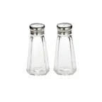 image of TableCraft Products 156S&P-2 Salt Pepper Shaker, 3 Oz Glass, Stainless Steel Top, Dishwasher Safe