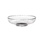 image of TableCraft Products 4171 Chalet Basket, Oval 7-1/2" x 5-5/8" x 2-5/8", Chrome Plated, Hand Wash