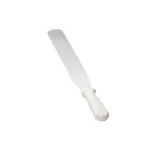 image of TableCraft Products 4212 Icing Spatula, 12" Stainless Steel Blade, White ABS Handle, Dishwasher Safe