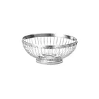 image of TableCraft Products 6177 Regent Basket, Round 7" Dia x 2-3/4", 18/8 Stainless Steel, Hand Wash Only