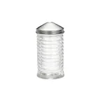 image of TableCraft Products BH855 Beehive Collection Sugar Pourer, 12 Oz Clear Glass, Stainless Steel Top